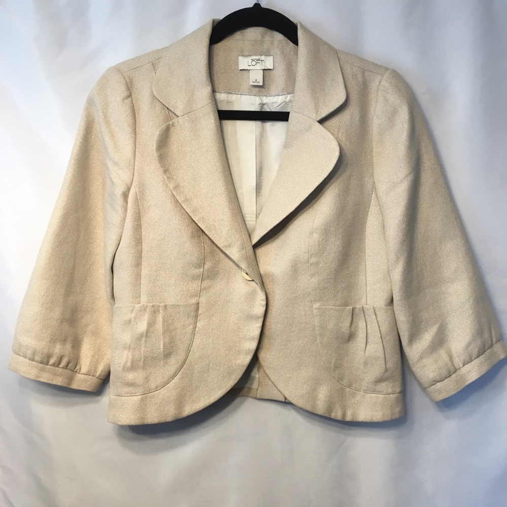 Ann Taylor Loft Blazer 3/4 Sleeve Size 6